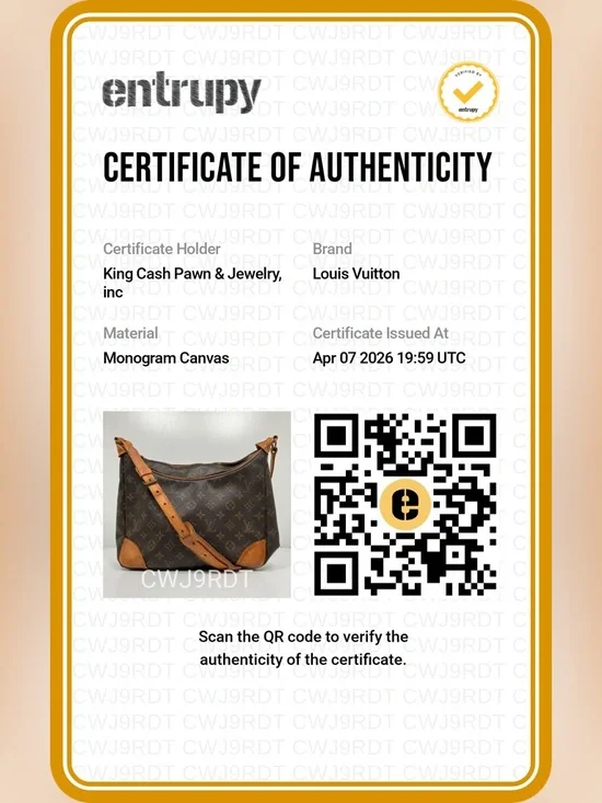 Louis Vuitton LV Shoulder Bag Boulogne 30 Brown Monogram - Picture 16 of 16